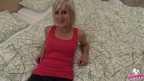 Blonde cutie seduced and fucked!